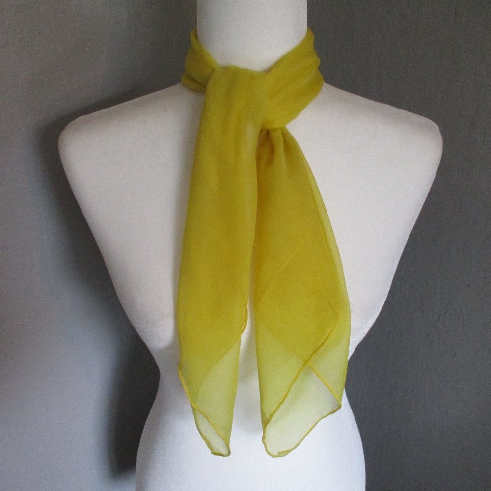 **2/12$** Sheer yellow scarf